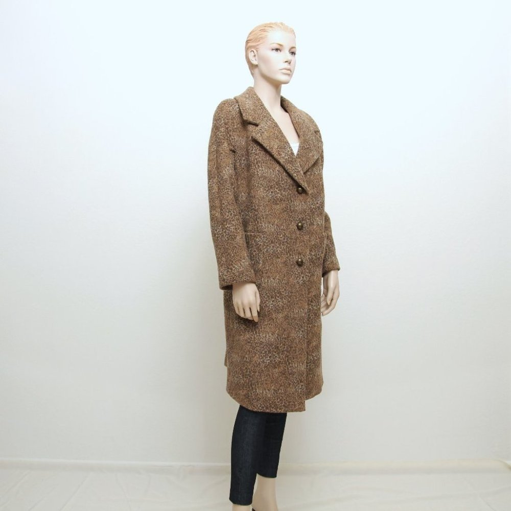 Talbots Leopard Wool Blend Coat 16WP